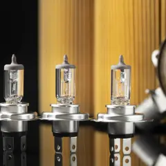 Trois ampoules pour changer l'applique murale ronde.