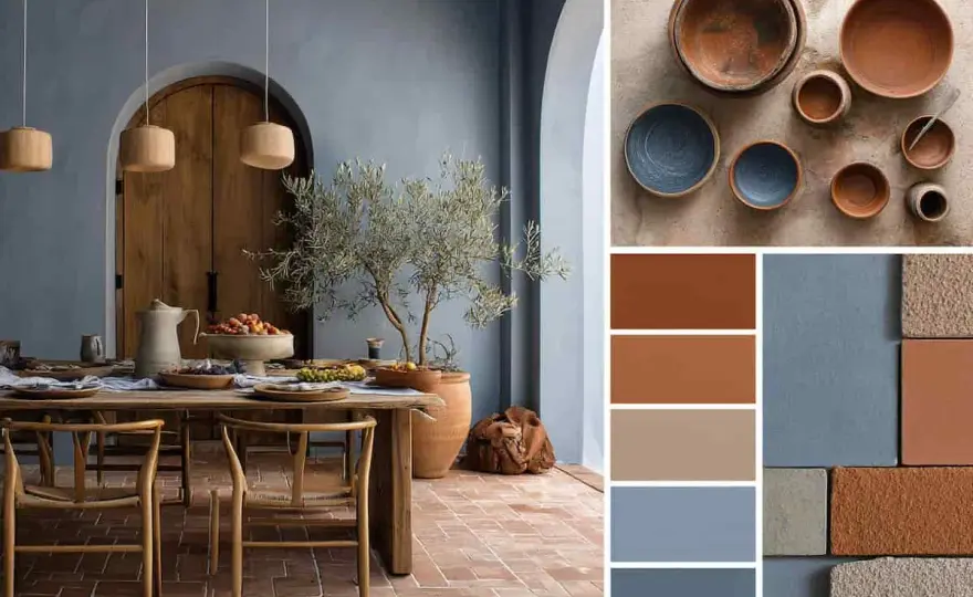 Déco terracotta et bleu - L'équilibre parfait pour votre intérieur