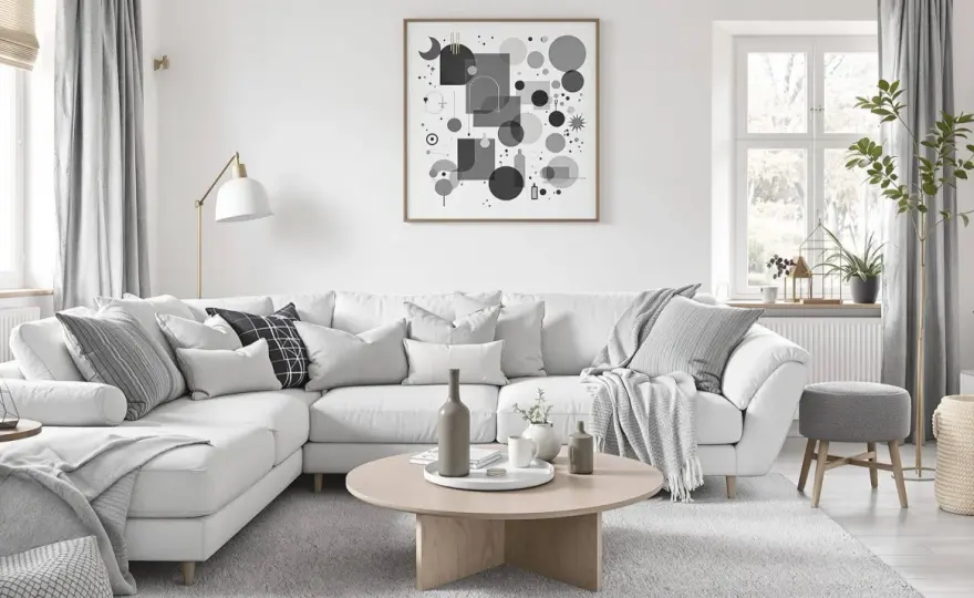 Salon gris et beige - Évitez le froid, créez un cocon parfait