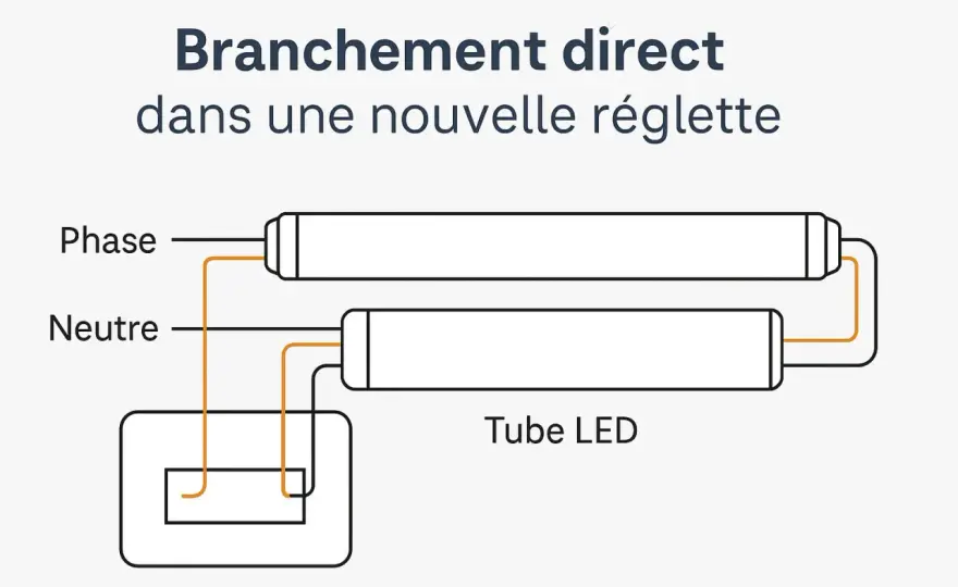 Brancher un tube LED en direct - Évitez les erreurs courantes