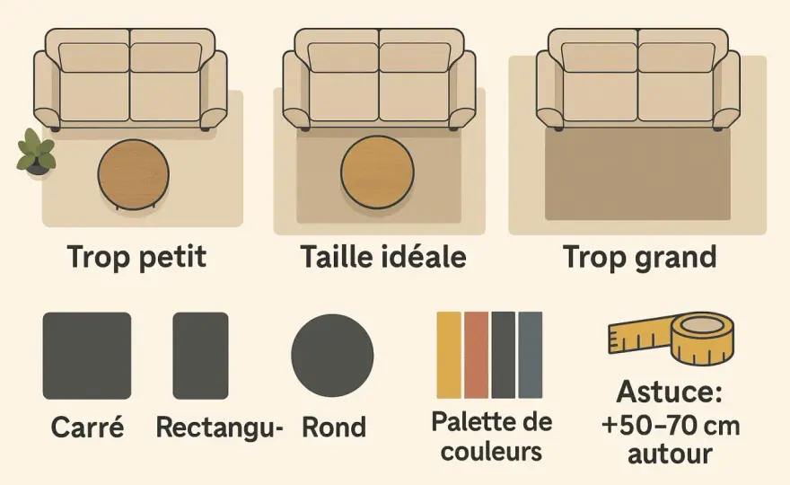 Taille tapis salon - Le guide pour choisir sans erreur